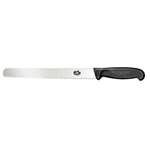 C683 - Victorinox Fibrox Black Handle Larding Knife Wavy Edge Round Tip - 30cm