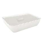 CB750 - Kristallon Large Salad Crock White SAN - 4.25Ltr 335x255x85mm