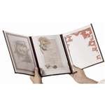 CB843 - Securit Crystal Transparent Menu Holder A4 Triple - 6 Page (Set 3)