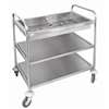 CC365 - Vogue Deep Tray Clearing Trolley 3 Tier St/St - 940x855x535mm