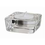 CC900 - Square Tealight Holder Clear - 25x60x60mm (Box 6)