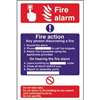 CC926 - Fire Alarm/Fire Action - 300x200mm (Self Adhesive)