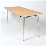 CD584 - Gopak Contour Folding Table (Oak Effect) - 1220x685x698mm (Direct)