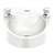 CE987 - Basix Polycarbonate Wash hand Basin (White) c/w Dome head Taps