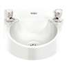 CE987 - Basix Polycarbonate Wash hand Basin (White) c/w Dome head Taps