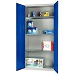 CF802 - Standard Cupboard with Blue Doors & 3 Shelves - 1830x915x457mm (Direct)