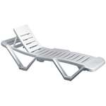 CG209 - Resol Polypropylene White Sun Lounger (Pack 2)