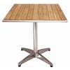 CG835 - Bolero Square Pedestal Bistro Table Ash & Alu Top - 700mm