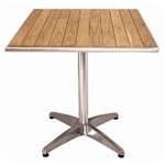 CG835 - Bolero Square Pedestal Bistro Table Ash & Alu Top - 700mm