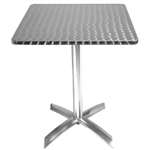 CG838 - Bolero Square Pedestal Bistro Table St/St Flip Top - 600mm