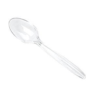 CPS-1 - Clear Heavyweight Plastics Spoons (Pack 100)