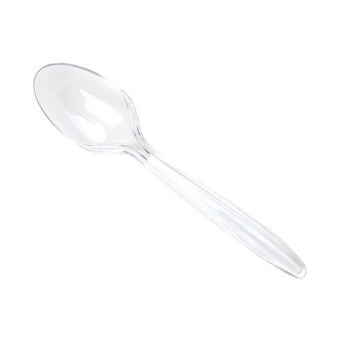 CPT-1 - Clear  Heavyweight Plastics Teaspoons (Pack 1000)