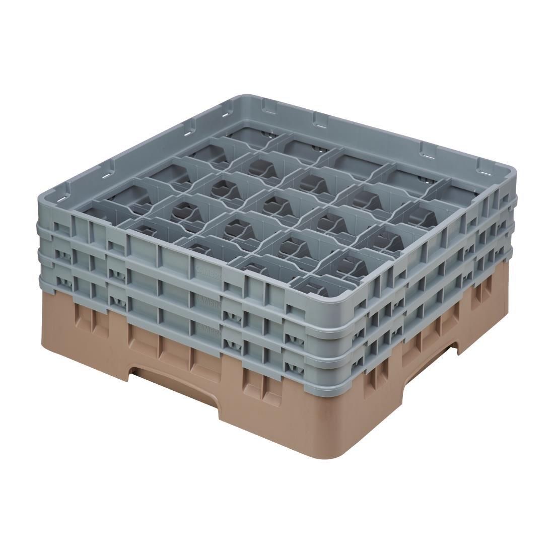 DE789 - Cambro Camrack Beige 25 Compartments Max Glass Height 174