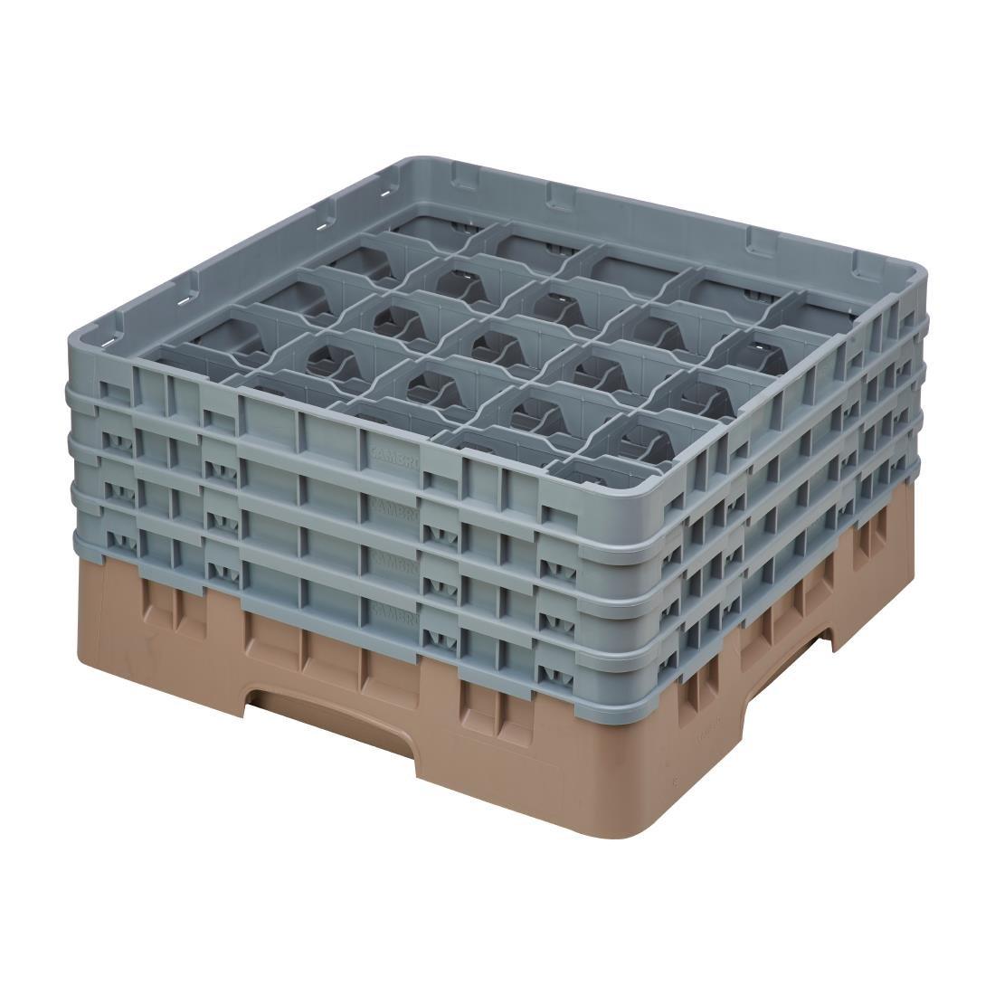 DE790 - Cambro Camrack Beige 25 Compartments Max Glass Height 215mm