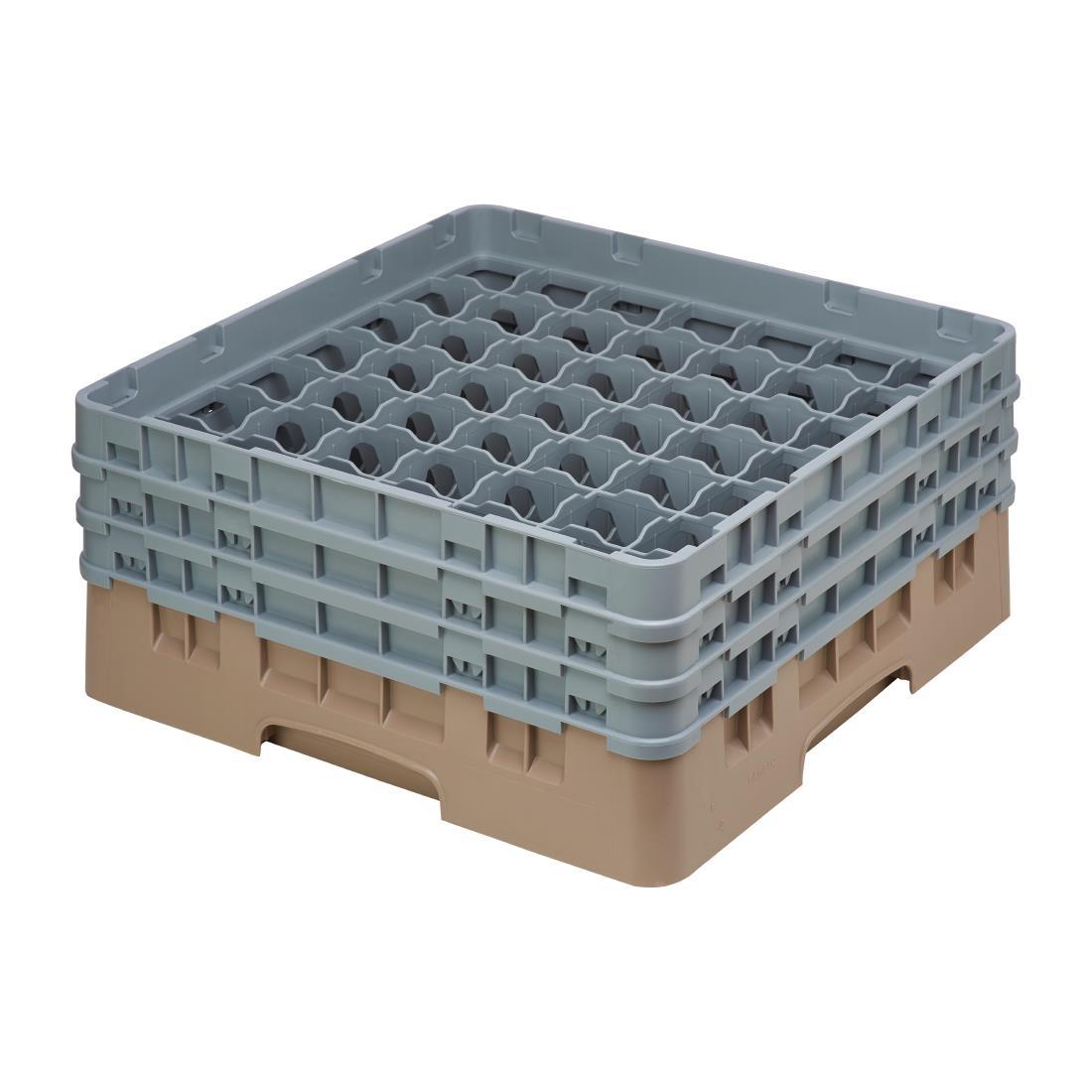 DE798 - Cambro Camrack Beige 49 Compartments Max Glass Height 174