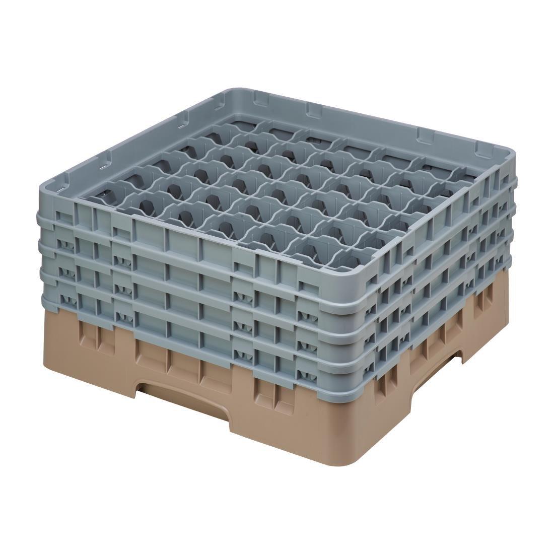 DE799 - Cambro Camrack Beige 49 Compartments Max Glass Height 215