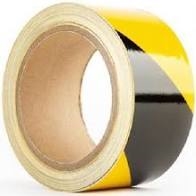 DF498 - Black and Yellow Hazard Tape 66m