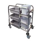 DK738 - Vogue Stainless Steel Bussing Trolley