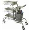 DL455 - Craven Three Tier Stainless Steel Bussing Trolley