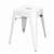 DL869 - White Steel Bistro Low Stool