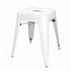 DL869 - White Steel Bistro Low Stool