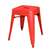 Bolero Bistro Steel Low Stool Red (Pack 4)  DL870