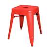 Bolero Bistro Steel Low Stool Red (Pack 4)  DL870