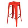 Bolero Bistro Steel High Stool Red (Pack 4)  DL871