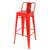 Bolero Bistro Steel High Stool with Backrest Red (Pack 4)  DL872