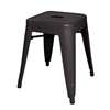 Bolero Bistro Steel Low Stool Black (Pack 4)  DL880