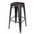 Bolero Bistro Steel High Stool Black (Pack 4)  DL881