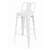 DL890 - White Steel Bistro High Stool with Back Rest