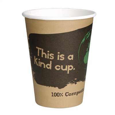 DS058 - Fiesta Green PLA Hot Cups Single Wall - 12oz (Box 1000)