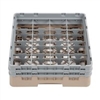 DW551 - Cambro Camrack 16 Compartment Glass Rack Beige - Max Height 133mm