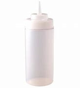E092 - Clear Squeeze Sauce Bottle - Wide Neck