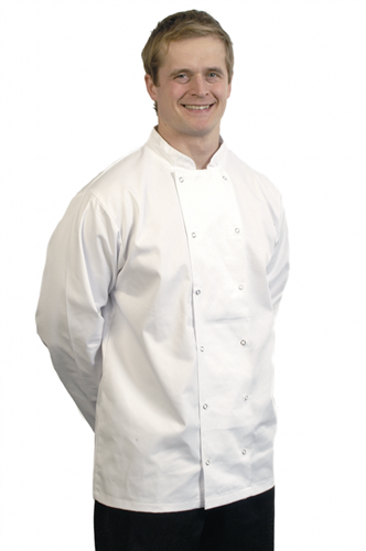 Danny Long Sleeve Chef Jacket White - Sizes XS to XXL