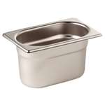 K826 - Stainless Steel Gastronorm Pan - 1/9 One Ninth Size