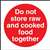 L836 - Do Not Store Raw And Cooked Food Together Sign