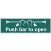 L856 - Push Bar To Open Sign