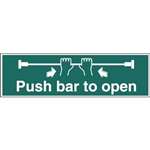 L856 - Push Bar To Open Sign