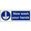 L957 - Now Wash Your Hands Symbol Sign