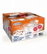 Satco 16oz Microwave Containers and Lids x 150