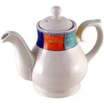 M843 - New Horizons Chequered Border Tea Coffee Pot