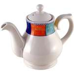 M844 - New Horizons Chequered Border Tea Coffee Pot