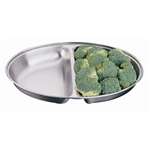 P185 - Oval Vegetable Dish - Two Division