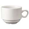 P271 - Plain Whiteware Stacking Nova Tea Cup