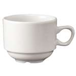 P271 - Plain Whiteware Stacking Nova Tea Cup