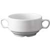 P283 - Plain Whiteware Soup Bowl - Handled