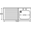 P368 - Stainless Steel Sink (Self Assembly)