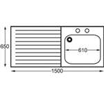 P368 - Stainless Steel Sink (Self Assembly)